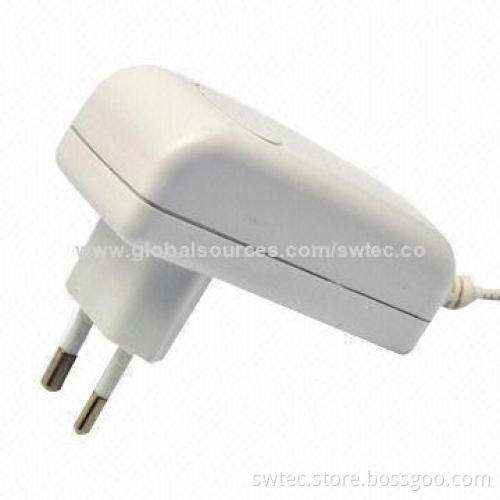 External 15W EU Plug-in Switching Power Supply, 100-240V AC, 50/60Hz, ErP, CEC Level V, MEPS IV